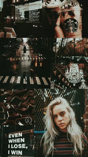 Aesthetic Billie Eilish Indie Aesthetic Collage Wallpaper