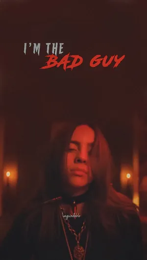 Aesthetic Billie Eilish Red Aesthetic Bad Guy Wallpaper