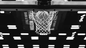 Aesthetic Black Basketball Ring Wallpaper