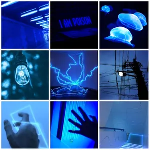 Aesthetic Blue Collage 2828 X 2828 Wallpaper