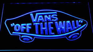 Aesthetic Blue Vans Logo Wallpaper