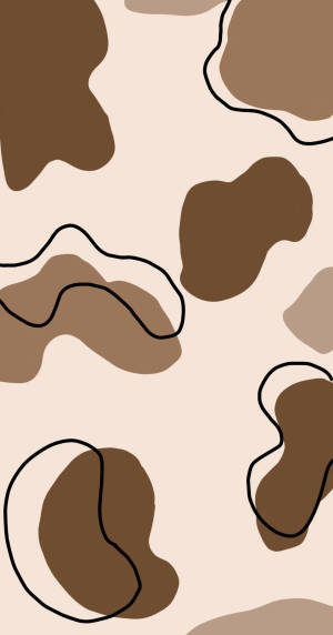 Aesthetic Brown Cow Print Wallpaper