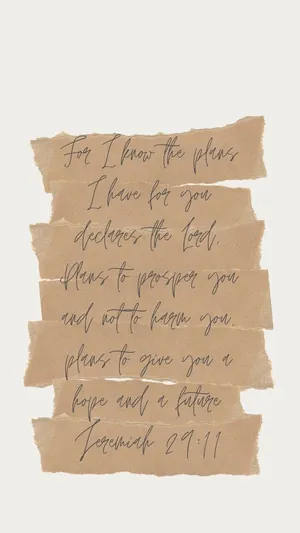 Aesthetic Brown Jeremiah 29:11 Wallpaper