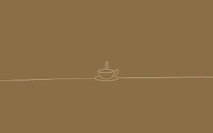 Aesthetic Brown Minimalist Coffee Art Wallpaper