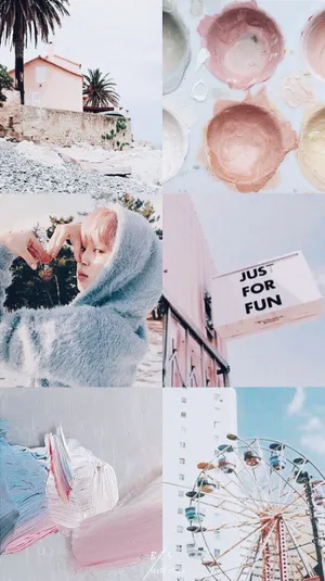 Aesthetic Bts Jimin Pastel Wallpaper