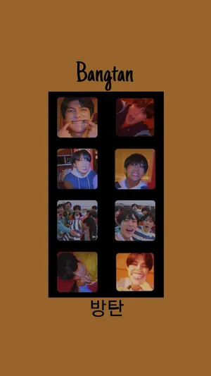 Aesthetic Bts Wacky Faces Wallpaper