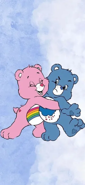 Aesthetic Care Bear Cheer Bear Grumpy Bear Hug Wallpaper