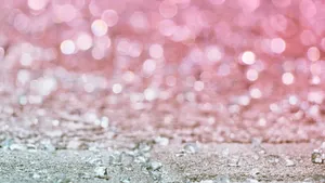 Aesthetic Computer Light Pink And Silver Sequins Wallpaper