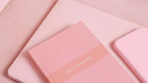 Aesthetic Computer Light Pink Planner Wallpaper