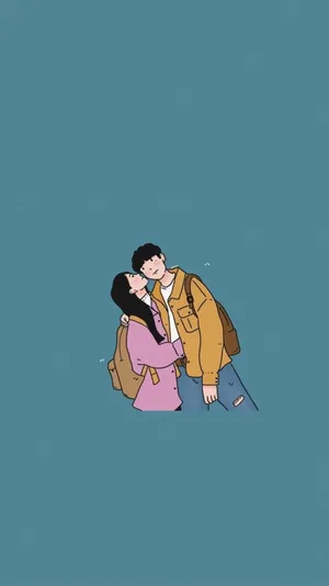 Aesthetic Couple Digital Art Wallpaper
