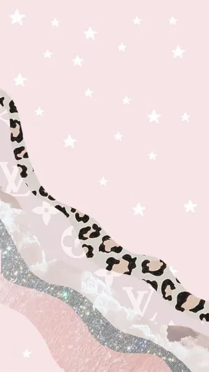 Aesthetic Cute Cheetah Print Louis Vuitton Wallpaper
