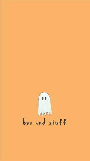 Aesthetic Cute Halloween Ghost Wallpaper