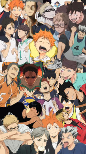 Aesthetic Desktop Background In The Style Of Haikyuu Wallpaper