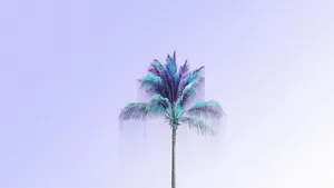 Aesthetic Desktop With A Subdued Pastel Blue Color Wallpaper