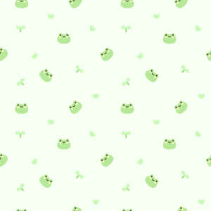 Aesthetic Frog On A Leaf Wallpaper