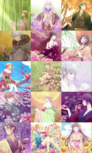 Aesthetic Fruits Basket Anime Collage Wallpaper