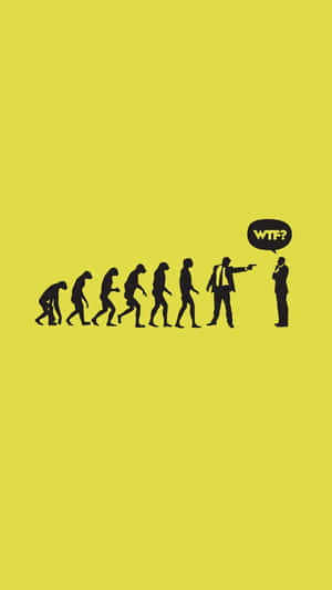 Aesthetic Funny Phone Evolution Of Man Wallpaper