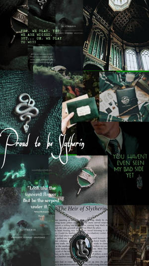 Aesthetic Harry Potter Proud Slytherin Wallpaper