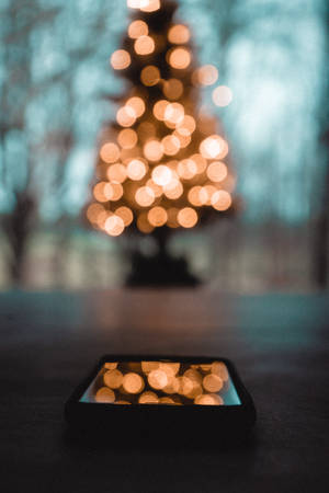 Aesthetic Hazy Christmas Tree Wallpaper