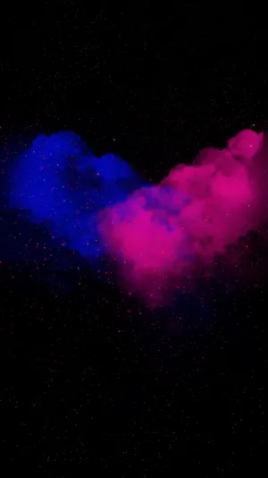 Aesthetic Heart Colored Smoke Wallpaper