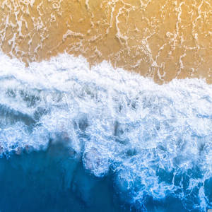 Aesthetic Ipad Blue Waves Wallpaper