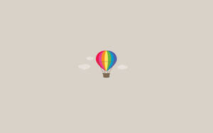 Aesthetic Minimalist Hot Air Balloon Wallpaper