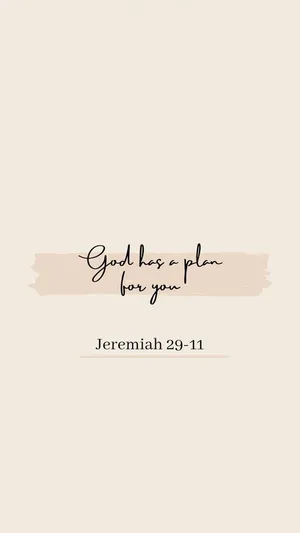 Aesthetic Minimalist Jeremiah 29:11 Wallpaper