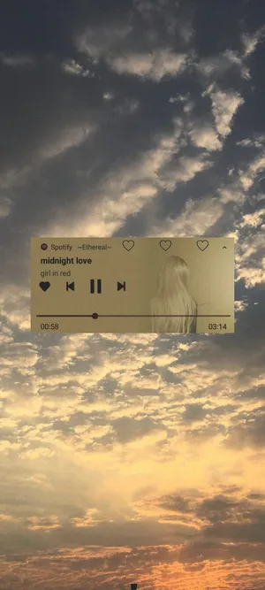 Aesthetic Music Of Midnight Love Wallpaper