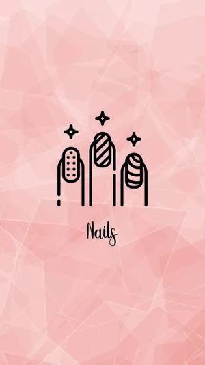 Aesthetic Nail Drawing Wallpaper