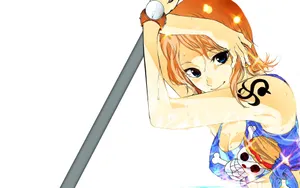 Aesthetic Nami One Piece Illustration Wallpaper