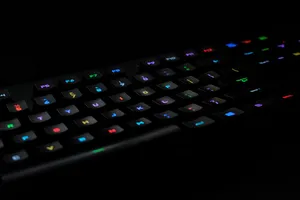 Aesthetic Neon Light Computer Keyboard Wallpaper