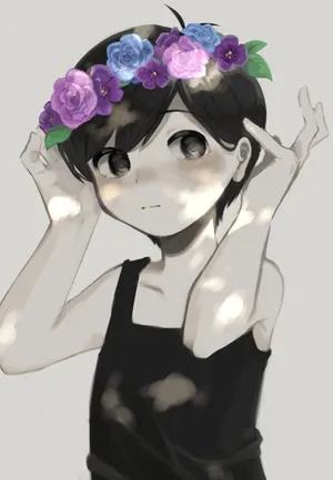 Aesthetic Omori With Flower Crown Wallpaper
