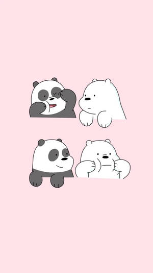 Aesthetic Panda And Polar Bear Wallpaper