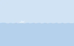 Aesthetic Pastel Minimalist Ocean With Starfish Wallpaper