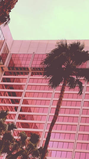 Aesthetic Pink Building Wallpaper