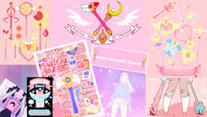 Aesthetic Pink Retro Laptop Wallpaper