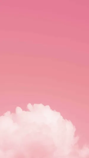 Aesthetic Pink Sky With A Cloud Wallpaper