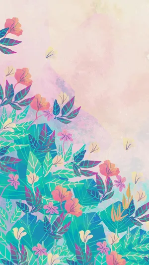 Aesthetic Plant Art Iphone Wallpaper