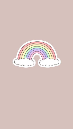 Aesthetic Rainbow Pastel Vector Art Wallpaper