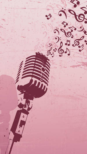 Aesthetic Retro Vintage Microphone Wallpaper