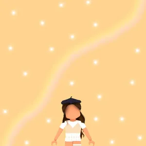 Aesthetic Roblox Girl In Beret Wallpaper