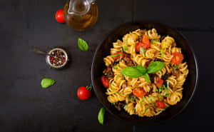 Aesthetic Rotini Pasta Noodles Wallpaper