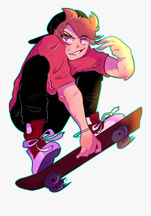 Aesthetic Skater Boy Digital Art Wallpaper