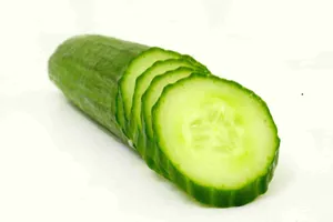 Aesthetic Sliced Green Cucumber Fruit Wallpaper