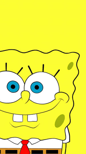 Aesthetic Spongebob Close-up Shot Wallpaper