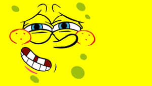 Aesthetic Spongebob Funny Face Wallpaper