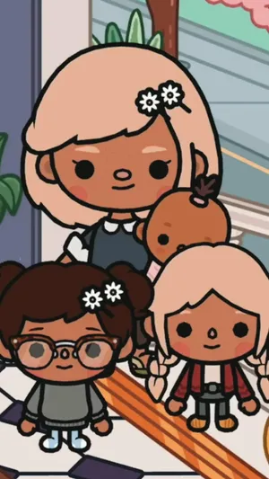 Aesthetic Toca Life Nadine And Ava Wallpaper