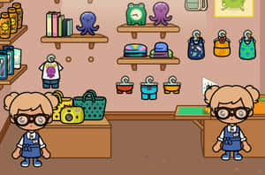 Aesthetic Toca Life Shopping Store Wallpaper