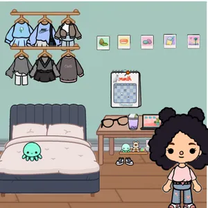 Aesthetic Toca Life Terra Bedroom Wallpaper