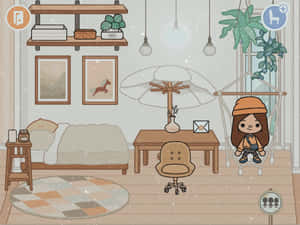 Aesthetic Toca Life Winona Bedroom Wallpaper